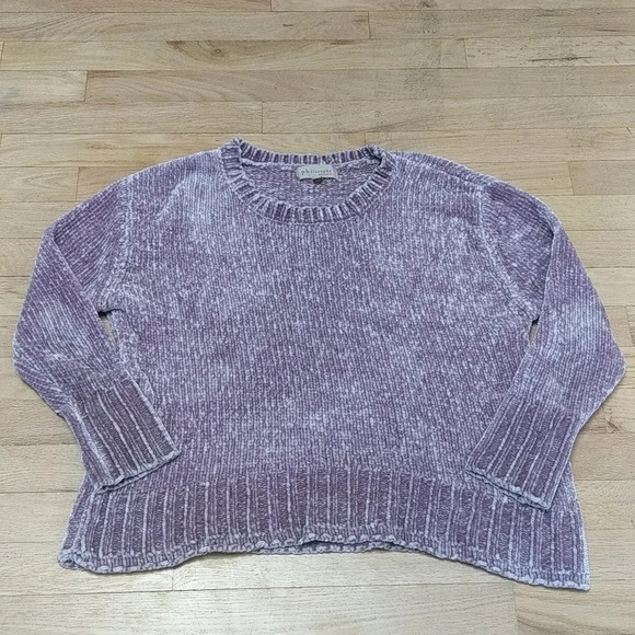 Philosophy Lavender Purple Lilac Chenille Chunky Knit Sweater size Medium M - Picture 2 of 8